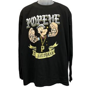 Popeye The Sailorman Long Sleeve Graphic T-Shirt‎ Men’s 2XL